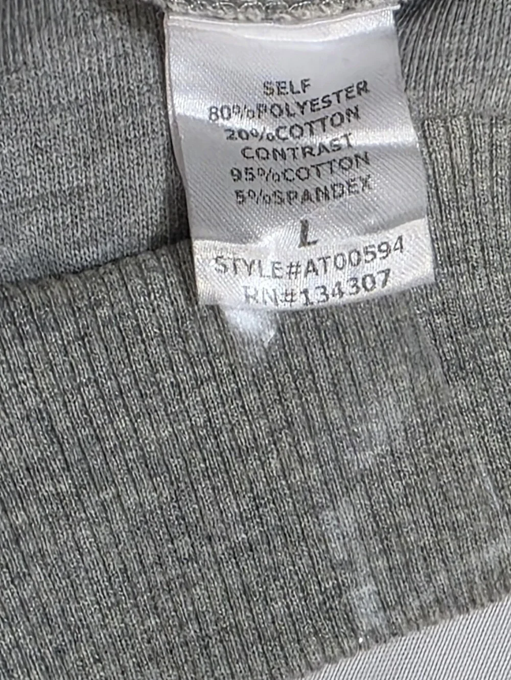 Lumiere Womens Size Large Gray Twist-Knot Front Long Sleeve Top